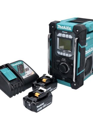 Makita DMR 301 Radio de obra con batería RF 12 V máx. - 18 V DAB / DAB+ / Bluetooth + 2x baterías 3,0 Ah + cargador