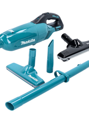 Aspirador inalámbrico Makita DCL 280 FZ 18 V sin escobillas + boquilla para suelos de alfombras - sin batería, sin cargador