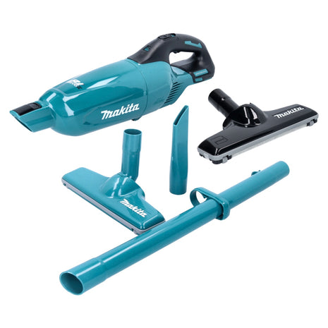 Aspirador inalámbrico Makita DCL 280 FZ 18 V sin escobillas + boquilla para suelos de alfombras - sin batería, sin cargador