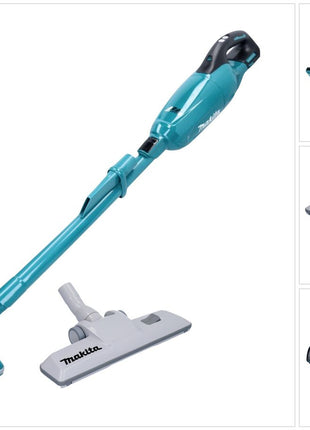 Aspirateur sans fil Makita DCL 281 FZ 18 V sans balais + suceur pour tapis - sans batterie, sans chargeur