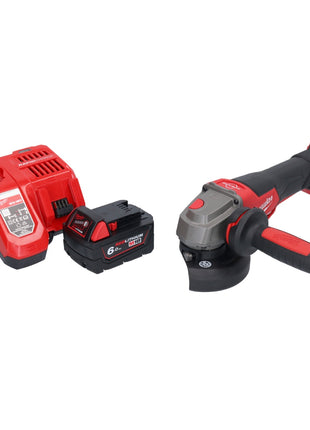 Milwaukee M18 FSAGV115XPDB-601 Akku Winkelschleifer 18 V 115 mm Brushless + 1x Akku 6,0 Ah + Ladegerät