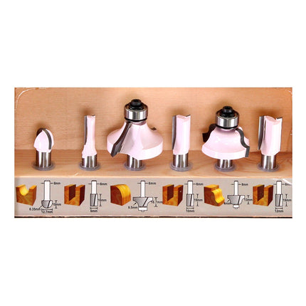 Makita RP 2303 FCXJ Oberfräse 2100 Watt 70 mm Hub + Anschlag + 6 tlg. Fräser Set + Makpac