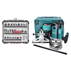 Makita RP 2303 FCXJ Défonceuse  2100 watt 70 mm stroke + stop + 30 pcs. tool set jeu de fraises + Makpac