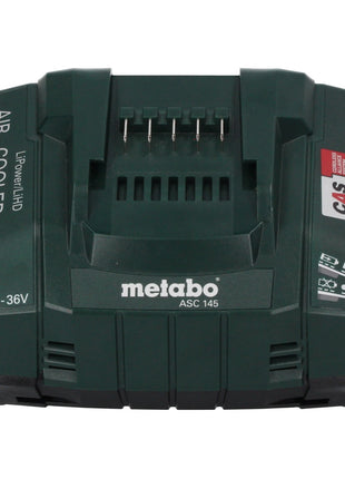 Metabo Basis Set 2x LiHD Akkupack 18 V 10,0 Ah Li-Ion Akku CAS System ( 685142000 ) + ASC 145 Ladegerät AIR COOLED + metaBOX - Toolbrothers