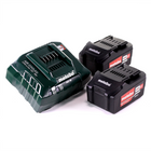 Metabo Basis Set 2x Li-Power Akkupack 18 V 4,0 Ah CAS Li-Ion Akku + Ladegerät ASC 55 ( 685050000 )