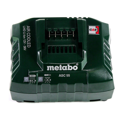 Metabo basic set 2x Li-Power battery pack 18 V 4.0 Ah CAS Li-Ion battery + charger ASC 55 ( 685050000 )
