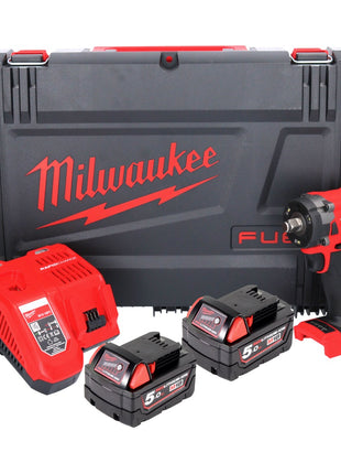 Milwaukee M18 FIW2F12-502X Clé à choc sans fil 18 V 339 Nm 1/2'' Brushless ( 4933478444 ) + 2x batterie 5,0 Ah + chargeur + HD Box