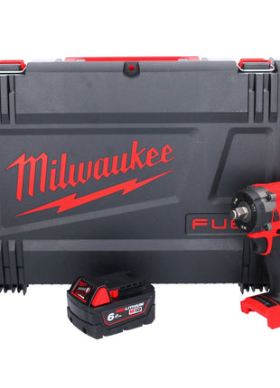 Milwaukee M18 FIW2F12-601X Llave de impacto inalámbrica 18 V 339 Nm 1/2" sin escobillas + 1x batería 6,0 Ah + caja HD - sin cargador