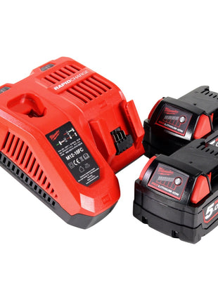 Milwaukee M18 FBL-502FC Akku Laubbläser Brushless + 2x Akku 5,0 Ah + Ladegerät - Toolbrothers