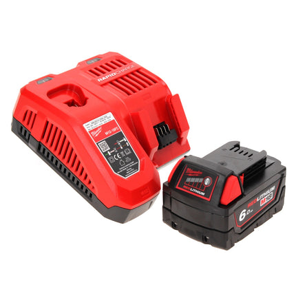 Soplador de hojas a batería Milwaukee M18 FBL-601FC sin escobillas + 1x batería 6.0 Ah + cargador