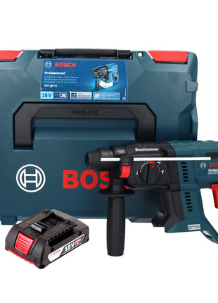 Bosch GBH 18V-21 Taladro percutor inalámbrico profesional 18 V 2,0 J sin escobillas + 1x batería 2,0 Ah + L-BOXX - sin cargador