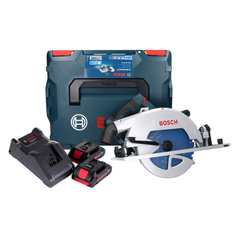 Bosch GKS 18V-68 GC Professional Scie circulaire portative sans fil 18 V 190 mm Biturbo Brushless + 2x batterie ProCORE 4,0 Ah + chargeur + L-BOXX