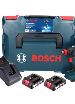 Bosch GDX 18V-200 Professional Clé à chocs rotative sans fil 18 V 200 Nm sans balais + 2x batteries 2,0 Ah + chargeur + L-BOXX