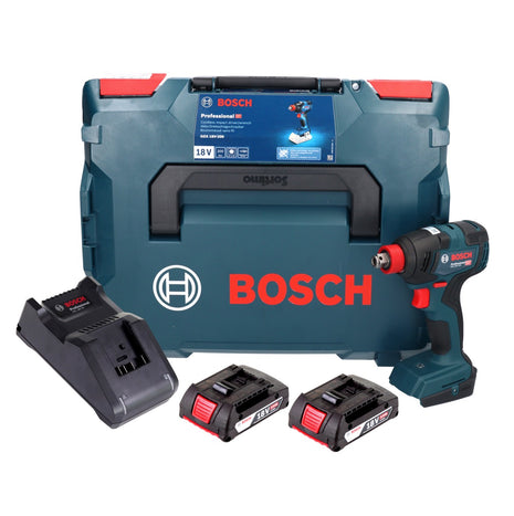 Bosch GDX 18V-200 Professional Clé à chocs rotative sans fil 18 V 200 Nm sans balais + 2x batteries 2,0 Ah + chargeur + L-BOXX