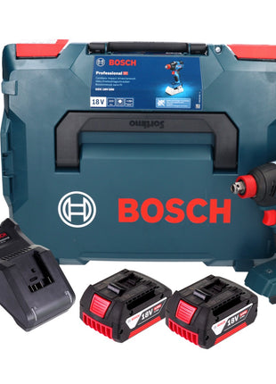 Bosch GDX 18V-200 Professional Clé à chocs rotative sans fil 18 V 200 Nm sans balais + 2x batteries 4,0 Ah + chargeur + L-BOXX