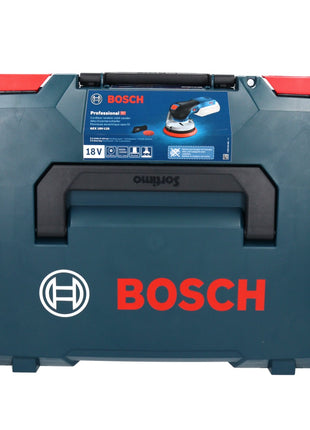 Bosch GEX 18V-125 Lijadora excéntrica profesional a batería 18 V 125 mm sin escobillas + 2x juego de lijado Toolbrothers TURTLE + L-BOXX - sin batería, sin cargador