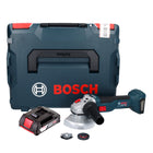 Bosch GWS 18V-10 Professional Akku Winkelschleifer 18 V 125 mm Brushless + 1x Akku 2,0 Ah + L-Boxx - ohne Ladegerät