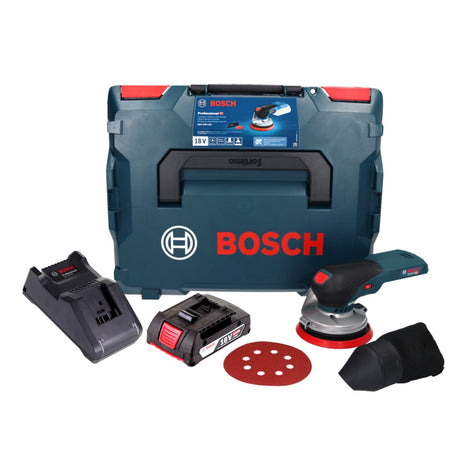 Bosch GEX 18V-125 Professional Akku Exzenterschleifer 18 V 125 mm Brushless + 1x Akku 2,0 Ah + Ladegerät + L-BOXX