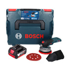 Bosch GEX 18V-125 Lijadora excéntrica a batería profesional 18 V 125 mm sin escobillas + 1x batería 4,0 Ah + L-BOXX - sin cargador