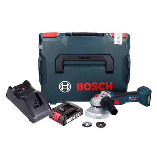 Bosch GWS 18V-10 Professional amoladora angular a batería 18 V 125 mm sin escobillas + 1x batería 2,0 Ah + cargador + L-Boxx