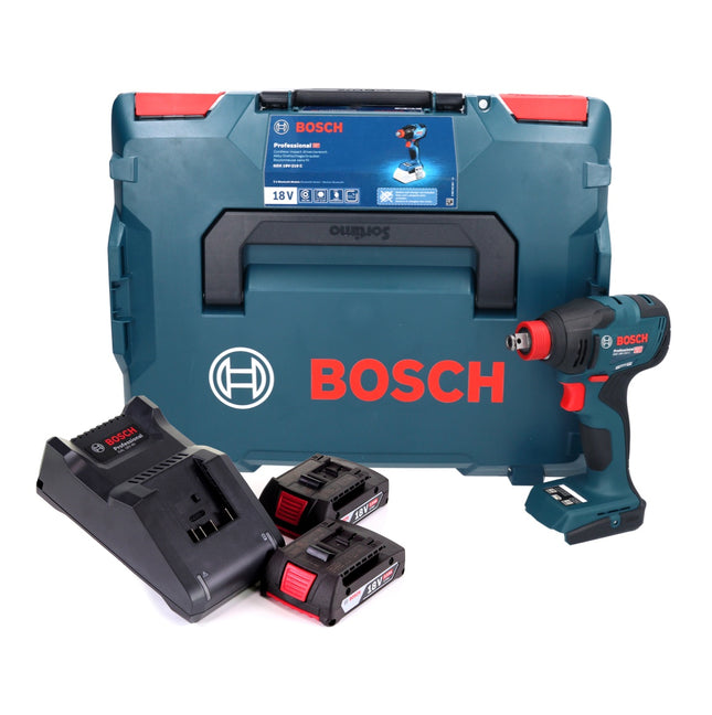 Bosch GDX 18V-210 C Professional cordless impact wrench 18 V 210 Nm brushless + 2x rechargeable battery 2.0 Ah + charger + connectivity module + L-Boxx