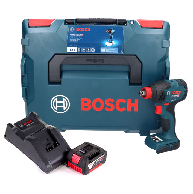 Bosch GDX 18V-210 C Professional Visseuse à chocs sans fil 18 V 210 Nm Brushless + 1x batterie 4,0 Ah + chargeur + module de connectivité + L-Boxx