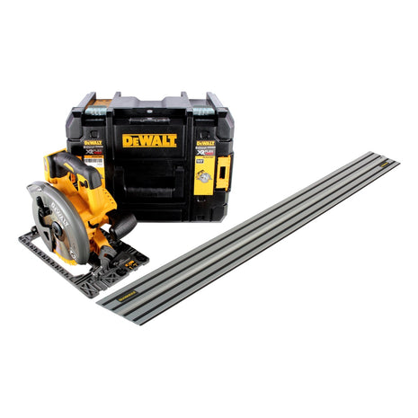 Sierra circular inalámbrica DeWalt DCS 576 NT 54 V FlexVolt 190 mm + riel guía + T-STAK - sin batería, sin cargador