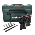 Metabo BH 18 LTX BL 16 Akku Bohrhammer 18 V 1,3 J SDS plus Brushless + 5 tlg. Bohrer und Meißel Set + metaBOX - ohne Akku, ohne Ladegerät