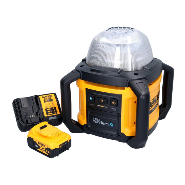 DeWalt DCL 074 P1 Proyector de obra sin cable Proyector 18 V 5000 lm 4000 Kelvin + 1x batería recargable 5,0 Ah + cargador