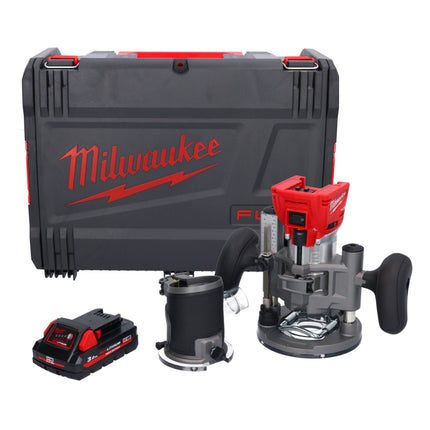 Milwaukee M18 FTR-301X router sin cable 18 V sin escobillas + 1x batería 3.0 Ah + módulos router + caja HD - sin cargador