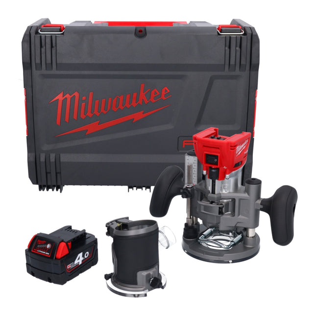 Milwaukee M18 FTR-401X Fraiseuse sans fil 18 V Brushless + 1x batterie 4,0 Ah + modules de fraisage + HD Box - sans chargeur