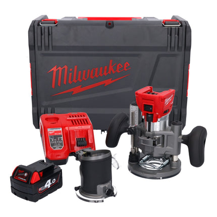 Milwaukee M18 FTR-401X cordless router 18 V brushless + 1x battery 4.0 Ah + charger + router modules + HD box