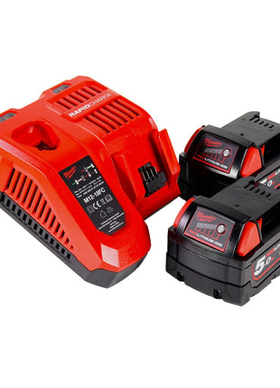 Milwaukee M18 FTR-502X Akku Fräse 18 V Brushless + 2x Akku 5,0 Ah + Ladegerät + Fräsmodule + HD Box