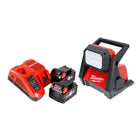 Milwaukee M18 HOAL-402FC Cordless LED Construction Lamp 4000lm 18V + 2x Batteries 4.0Ah + Charger