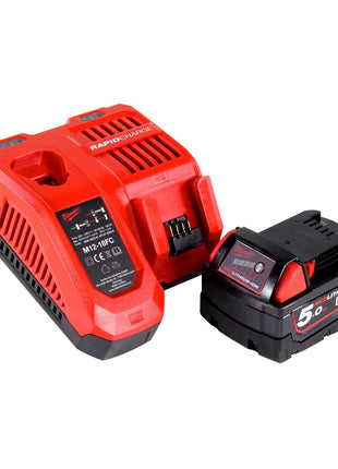 Milwaukee M18 HOAL-501FC Akku LED Lampe Baustrahler 18 V 4000 lm + 1x Akku 5,0 Ah + Ladegerät