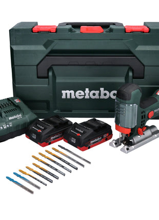 Metabo STA 18 LTX 100 Akku Stichsäge 18 V + 2x Akku 4,0 Ah + Ladegerät + 10 tlg. Sägeblatt Set + metaBOX - Toolbrothers