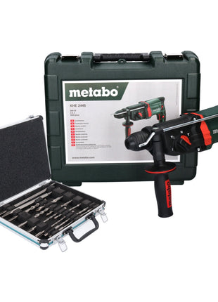 Marteau combiné Metabo KHE 2445 800 W 2,4 J SDS plus + jeu de 13 forets et burins + coffret