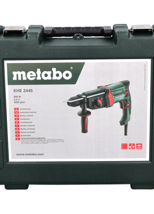 Metabo KHE 2445 Marteau combiné 800 W 2,4 J SDS plus + Coffret + Set de 13 forets et burins