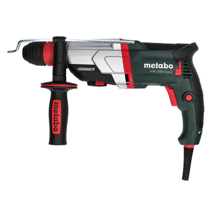 Metabo KHE 2660 Martello combinato rapido 850 W 3 J SDS plus + set di punte e scalpelli da 13 pezzi + metaBOX