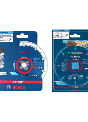 Bosch X-LOCK Trennscheiben Set Diamant Metal + Carbide Multi Wheel 125 x 22,23 mm ( 061599761M )