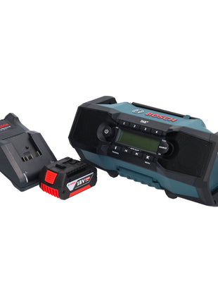 Bosch GPB 18V-2 SC Radio de obra con batería profesional 18 V DAB+ Bluetooth AUX + 1x batería 5,0 Ah + cargador