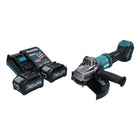 Amoladora angular a batería Makita GA 038 GM2 40 V máx. 230 mm sin escobillas XGT + 2 baterías de 4,0 Ah + cargador