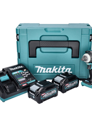 Makita TW 004 GM201 Akku Schlagschrauber 40 V max. 1/2" 350 Nm XGT Brushless + 2x Akku 4,0 Ah + Ladegerät + Makpac