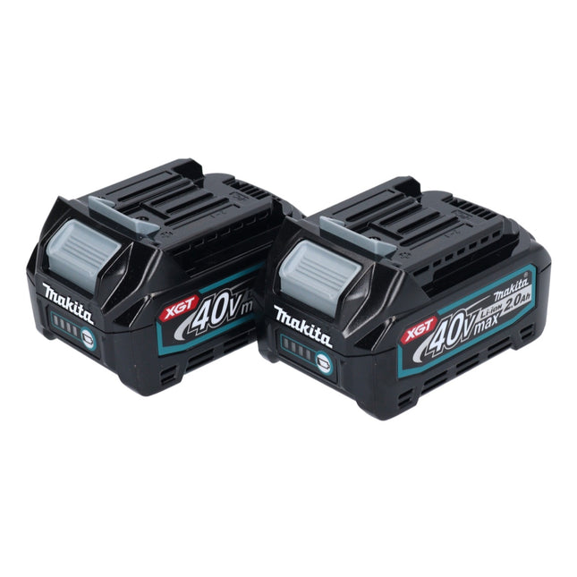 Makita Akku Set 2x BL 4020 Li-Ion Akku 40 V max. 2,0 Ah XGT ( 2x 191L29-0 ) IP64 Schutzklasse mit LED Anzeige