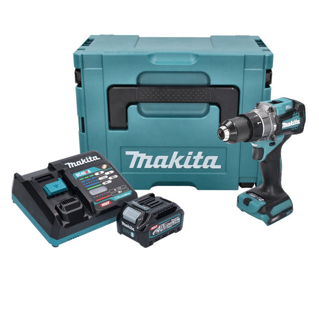 Taladro percutor a batería Makita HP 001 GA101 40 V máx. 140 Nm XGT Brushless + 1x batería 2,0 Ah + cargador + Makpac