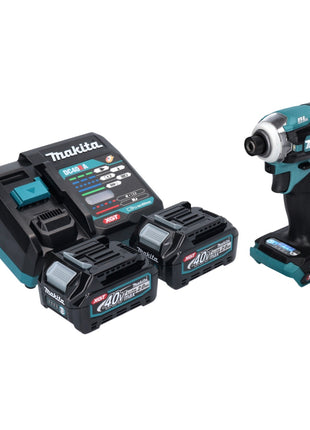 Makita TD 001 GA2 Llave de impacto inalámbrica 40 V máx. 220 Nm 1/4" XGT Brushless + 2x baterías 2,0 Ah + cargador