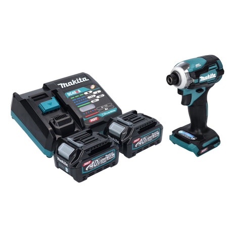 Makita TD 001 GA2 Akku Schlagschrauber 40 V max. 220 Nm 1/4" XGT Brushless + 2x Akku 2,0 Ah + Ladegerät