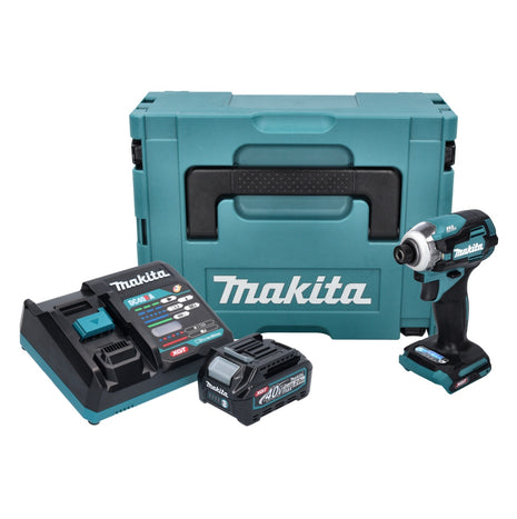 Makita TD 001 GA101 Akku Schlagschrauber 40 V max. 220 Nm 1/4" XGT Brushless + 1x Akku 2,0 Ah + Ladegerät + Makpac