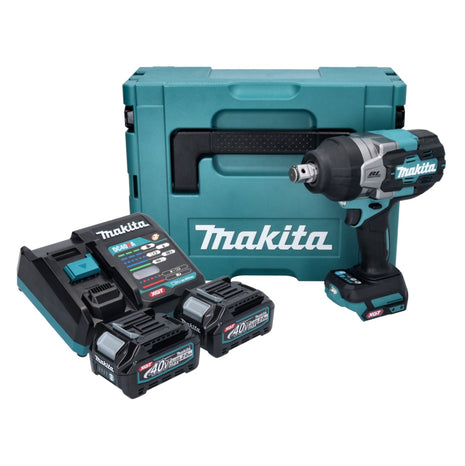 Makita TW 001 GA201 Akku Schlagschrauber 40 V max. 1800 Nm Brushless XGT + 2x Akku 2,0 Ah + Ladegerät + Makpac