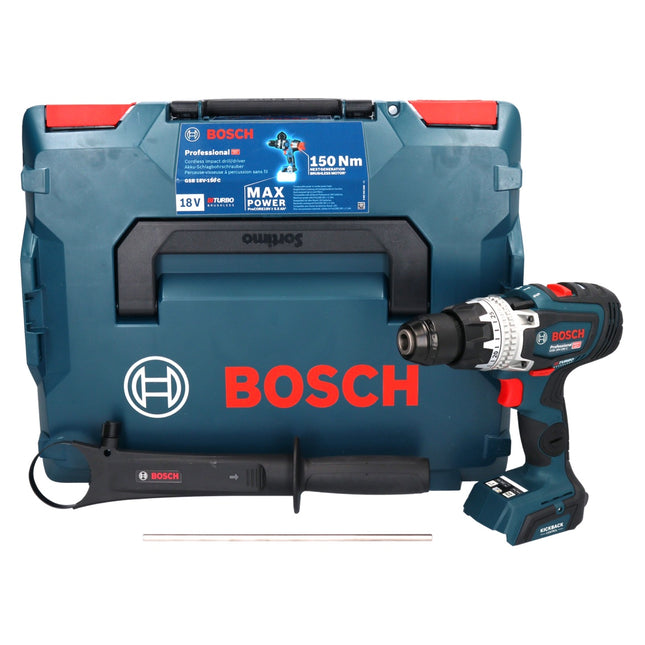 Bosch GSB 18V-150 C Taladradora de percusión profesional con acumulador 18 V 150 Nm ( 06019J5102 ) Biturbo sin escobillas + L-Boxx - sin acumulador, sin cargador